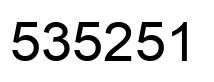 Number 535251 black image