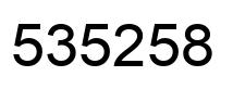 Number 535258 black image