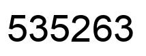 Number 535263 black image