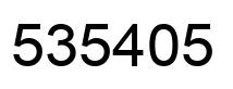 Number 535405 black image