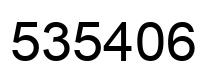 Number 535406 black image