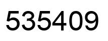 Number 535409 black image