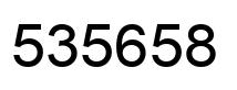Number 535658 black image