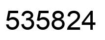 Número 535824 imagen negro