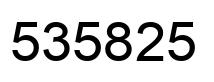 Número 535825 imagen negro