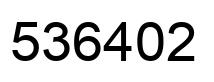 Number 536402 black image