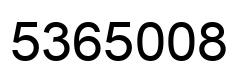 Number 5365008 black image