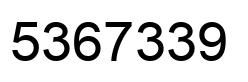 Number 5367339 black image