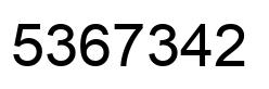 Number 5367342 black image