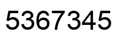 Number 5367345 black image