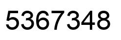 Number 5367348 black image
