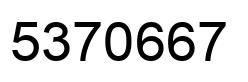 Number 5370667 black image