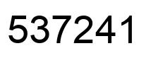 Number 537241 black image