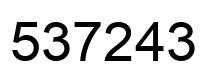 Number 537243 black image