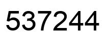 Number 537244 black image