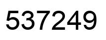 Number 537249 black image