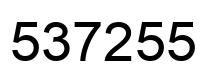 Number 537255 black image