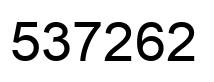 Number 537262 black image