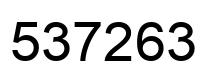 Number 537263 black image