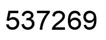 Number 537269 black image