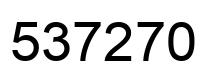 Number 537270 black image