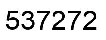 Number 537272 black image