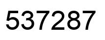 Number 537287 black image