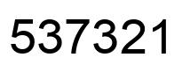 Number 537321 black image