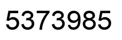 Number 5373985 black image