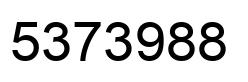 Number 5373988 black image