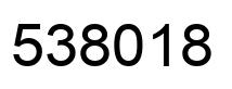 Number 538018 black image