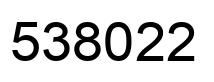 Number 538022 black image