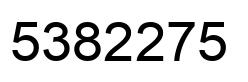 Number 5382275 black image