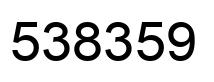 Number 538359 black image