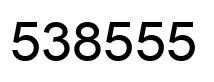 Number 538555 black image