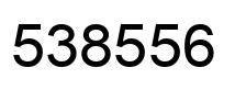 Number 538556 black image
