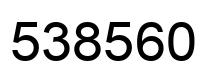 Number 538560 black image