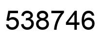 Number 538746 black image