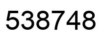 Number 538748 black image