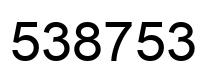 Number 538753 black image