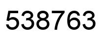 Number 538763 black image