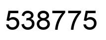 Número 538775 imagen negro
