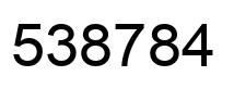 Number 538784 black image