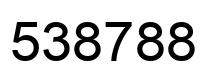 Number 538788 black image