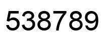 Number 538789 black image