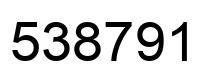Number 538791 black image