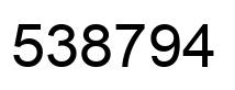 Number 538794 black image