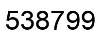 Number 538799 black image