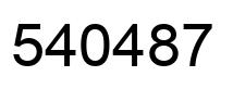 Número 540487 imagen negro