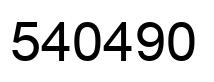 Número 540490 imagen negro